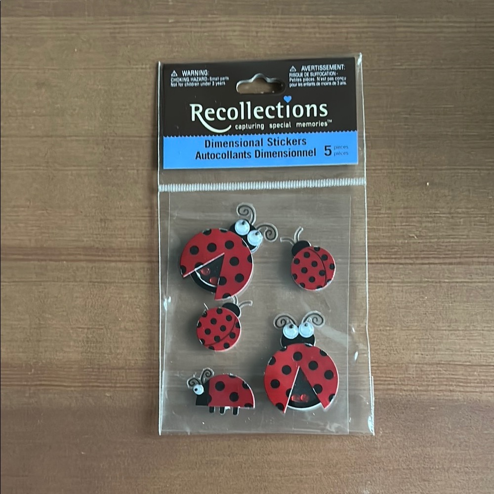 Recollections Ladybug Scrapbook Stickers